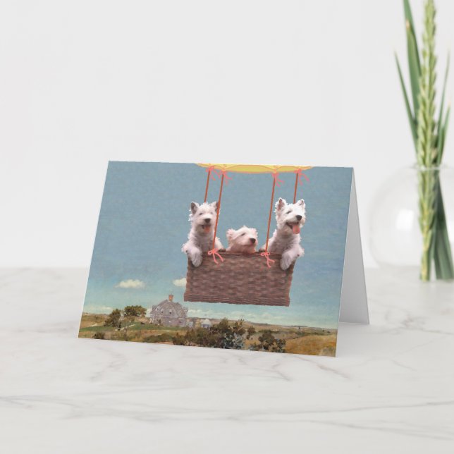 Westie Greeting Card Kort (Framsida)