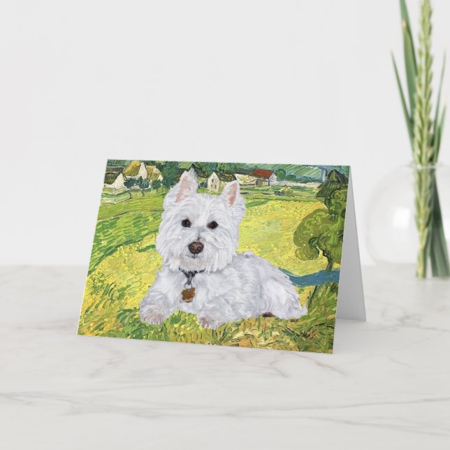Westie Greeting Card Kort (Framsida)