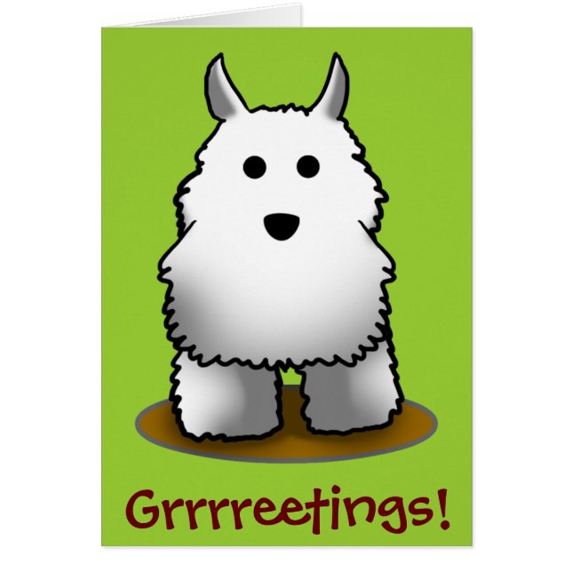 Westie Grrrreetings! Hälsningskort (Framsidan)