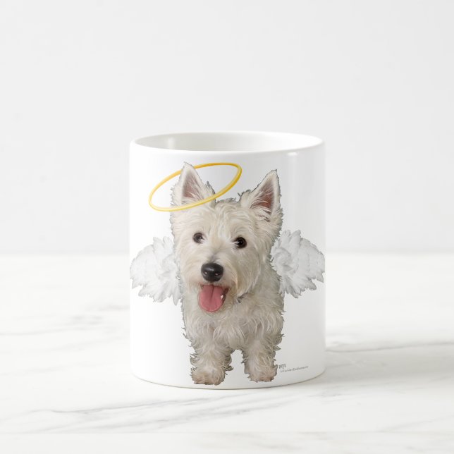 Westie Guardian Änglar Kaffemugg (Center)