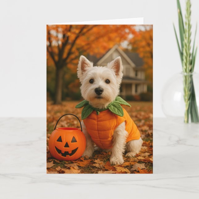Westie Halloween Kort (Framsida)
