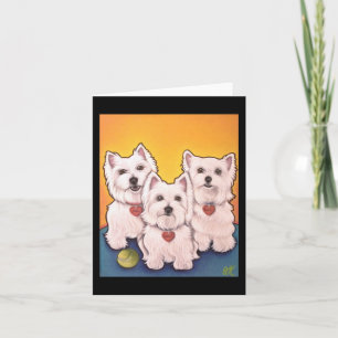 Westie hälsningkort kort
