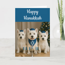 Westie Hanukkah-kort - tomt Kort
