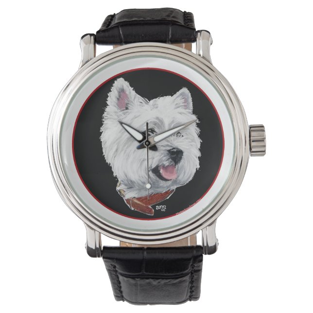 Westie Head Armbandsur (Framsida)