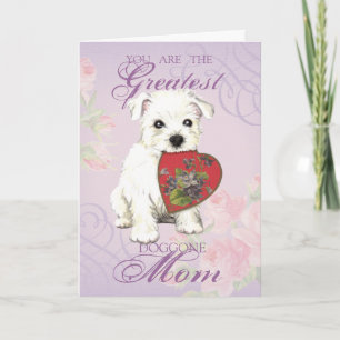 Westie Heart Mamma Kort