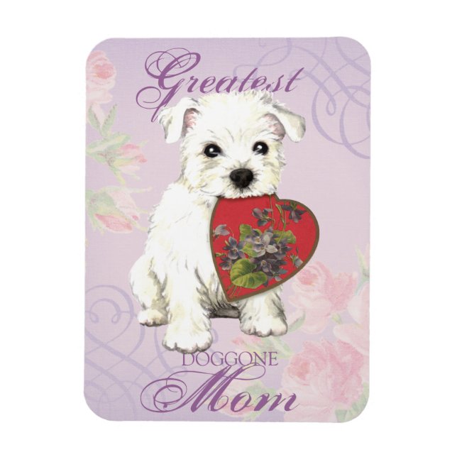 Westie Heart Mamma Magnet (Vertikal)