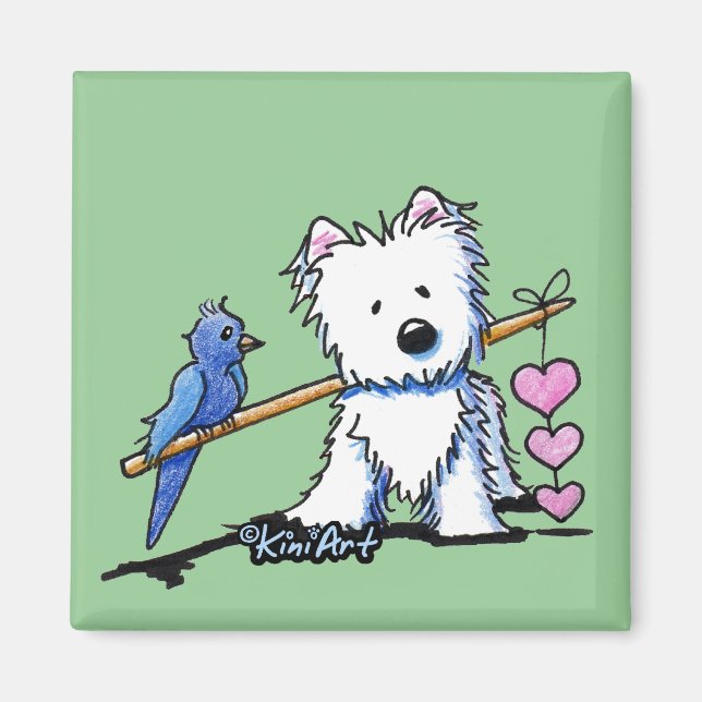 Westie Heartstrings Magnet (Framsidan)