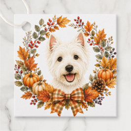 Westie Höstkrans Gåvor Etiketter