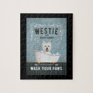 Westie Hund Bath Soap Väster Highland White Terrie Pussel
