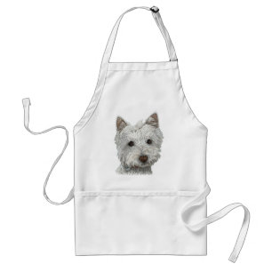 Westie hund förkläde