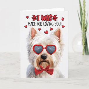 Westie Hund gjord för att övertala dig Valentine Helgkort
