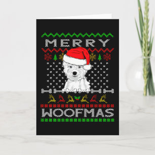 Westie Hund God Jul Woofmas Jul Kort