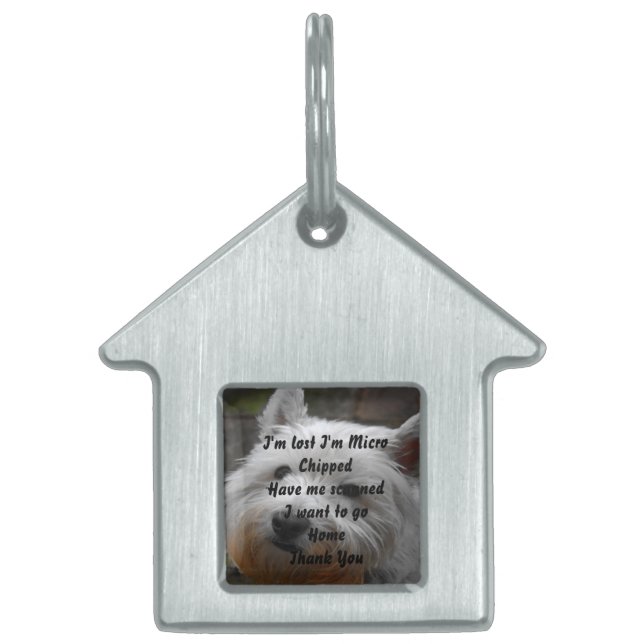 Westie Hund. ID-bricka Husdjur (Framsidan)