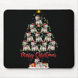 Westie Hund Jul Belysning Tomte Westie Julgran Musmatta