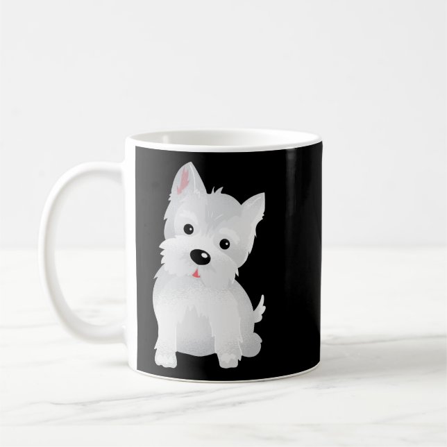 Westie hund kaffemugg (Vänster)