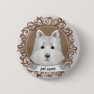 Westie Hund Knapp