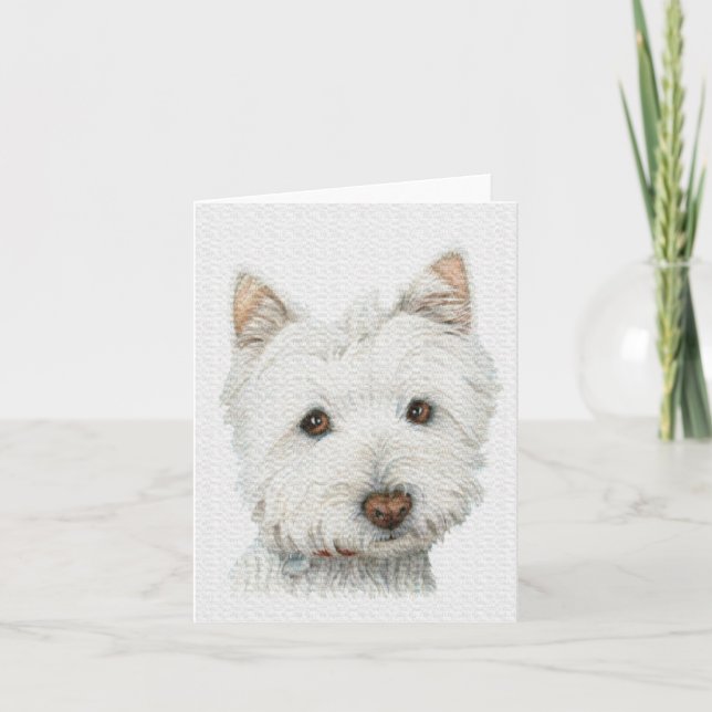 Westie Hund Kort (Framsida)
