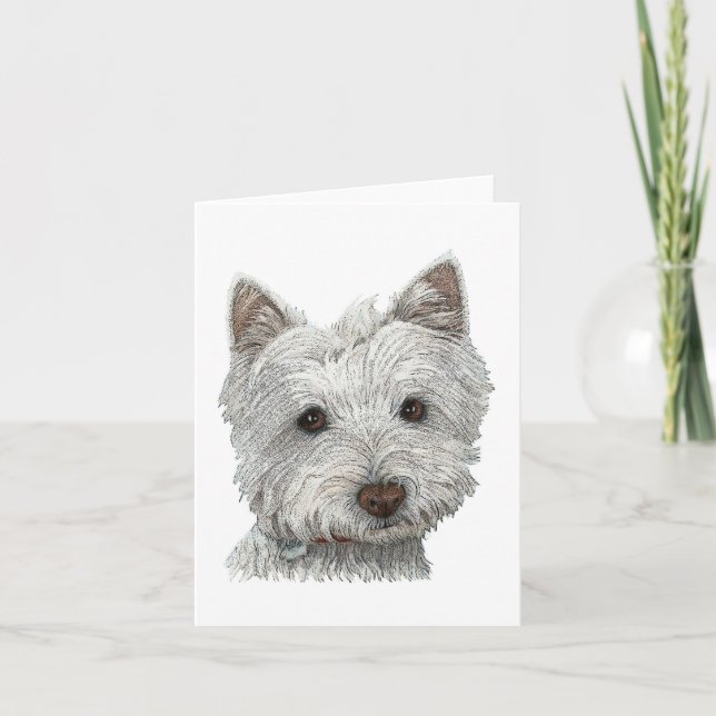 Westie hund kort (Framsida)