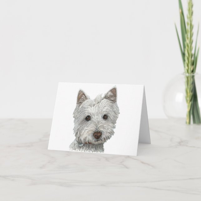 Westie hund kort (Framsida)