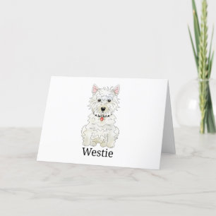 Westie Hund l Helgkort