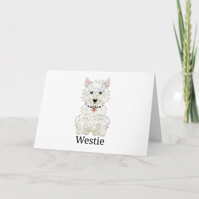 Westie Hund l Helgkort (Framsida)