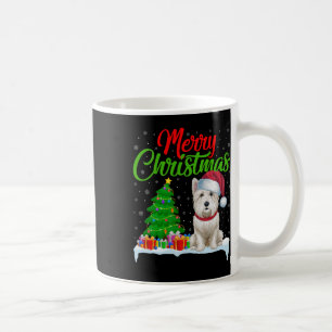 Westie Hund Ljus Julgran Funny Julafton Westie Kaffemugg