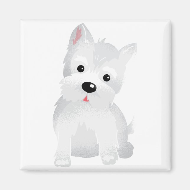 Westie hund magnet (Framsidan)
