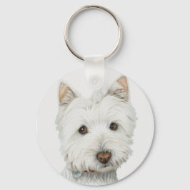 Westie Hund Nyckelring