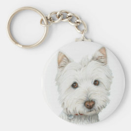 Westie Hund Nyckelring