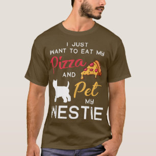 Westie Hund Pizza Älskare Owner Juldag Gi T Shirt