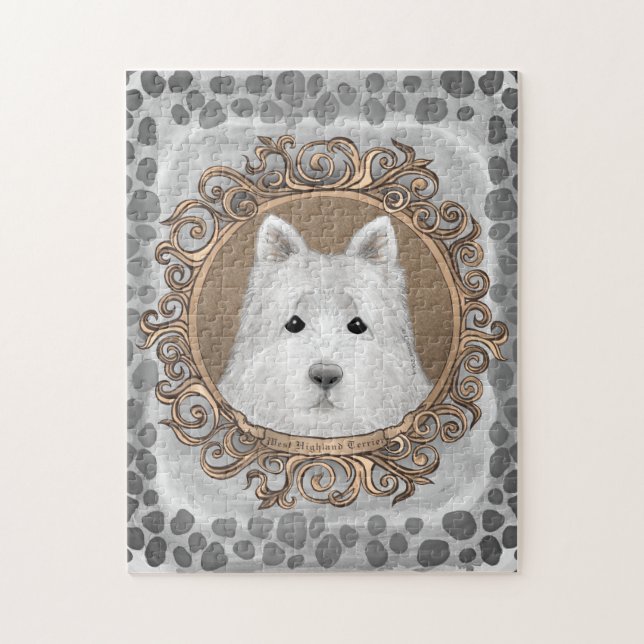 Westie Hund pussel (Vertikal)