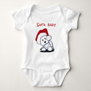 Westie Hund SANTA BABY Apparel (Ljus) T Shirt