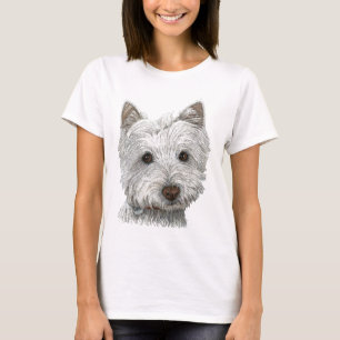 Westie hund tee shirt