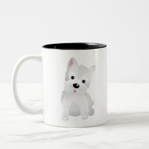 Westie hund Två-Tonad mugg