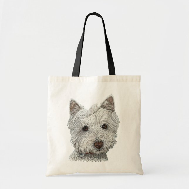 Westie hund tygkasse (Framsidan)