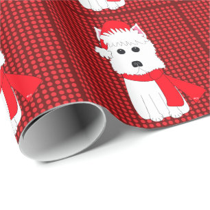 Westie hundhelgdag som slår in papper presentpapper