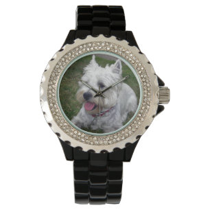 Westie hundklocka armbandsur