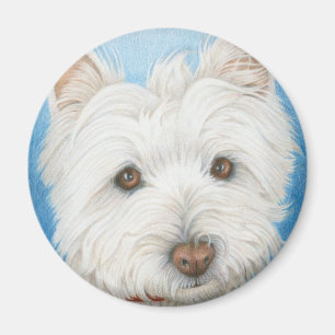 Westie hundmagnet magnet