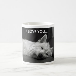Westie hundmugg - JAG ÄLSKAR DIG… Kaffemugg