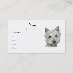 Westie hundvisitkort visitkort