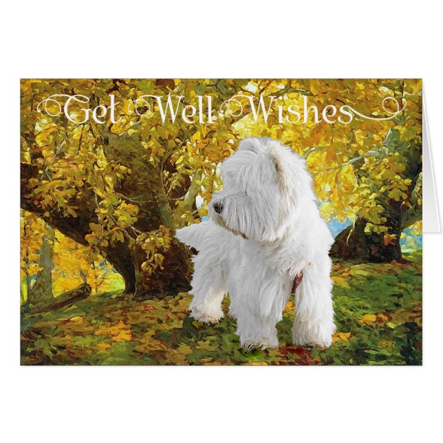 Westie i Golden Woods Hälsningskort (Framsidan Horizontal)