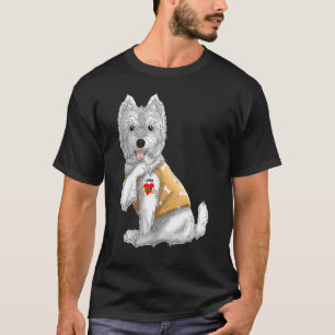 Westie I Kärlek Mamma Tattoo Hund 1 T Shirt