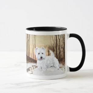 Westie i skymningen mugg