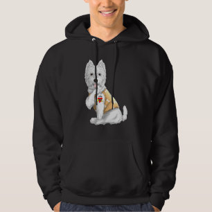 Westie jag älskar mamma tatuering hund skjorta rol hoodie