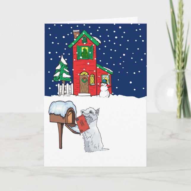 Westie Jul Helgkort (Framsida)