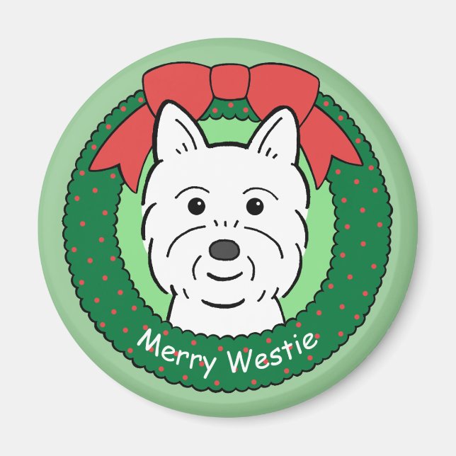 Westie Jul Magnet (Framsidan)