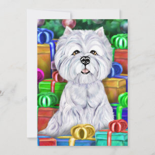 Westie Jul Open Gifts Inbjudningar