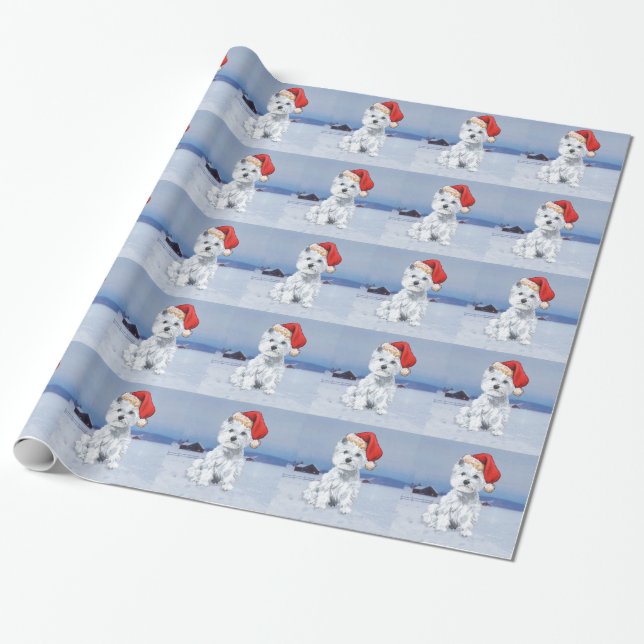 Westie jul presentpapper (Utrullad)