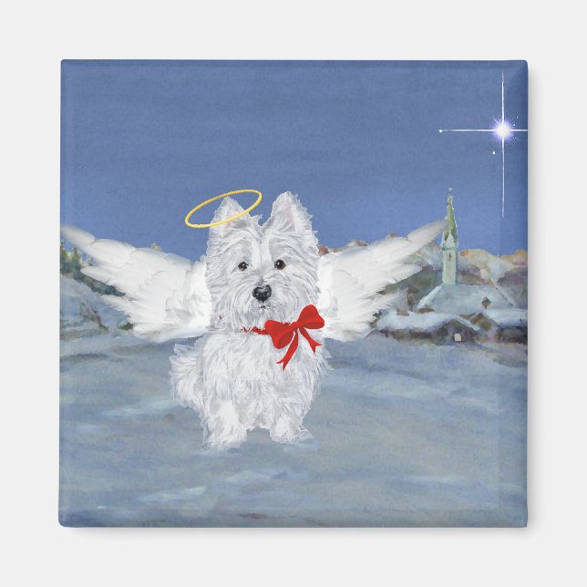 Westie julängel magnet (Framsidan)