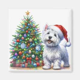 Westie Julgran Magnet